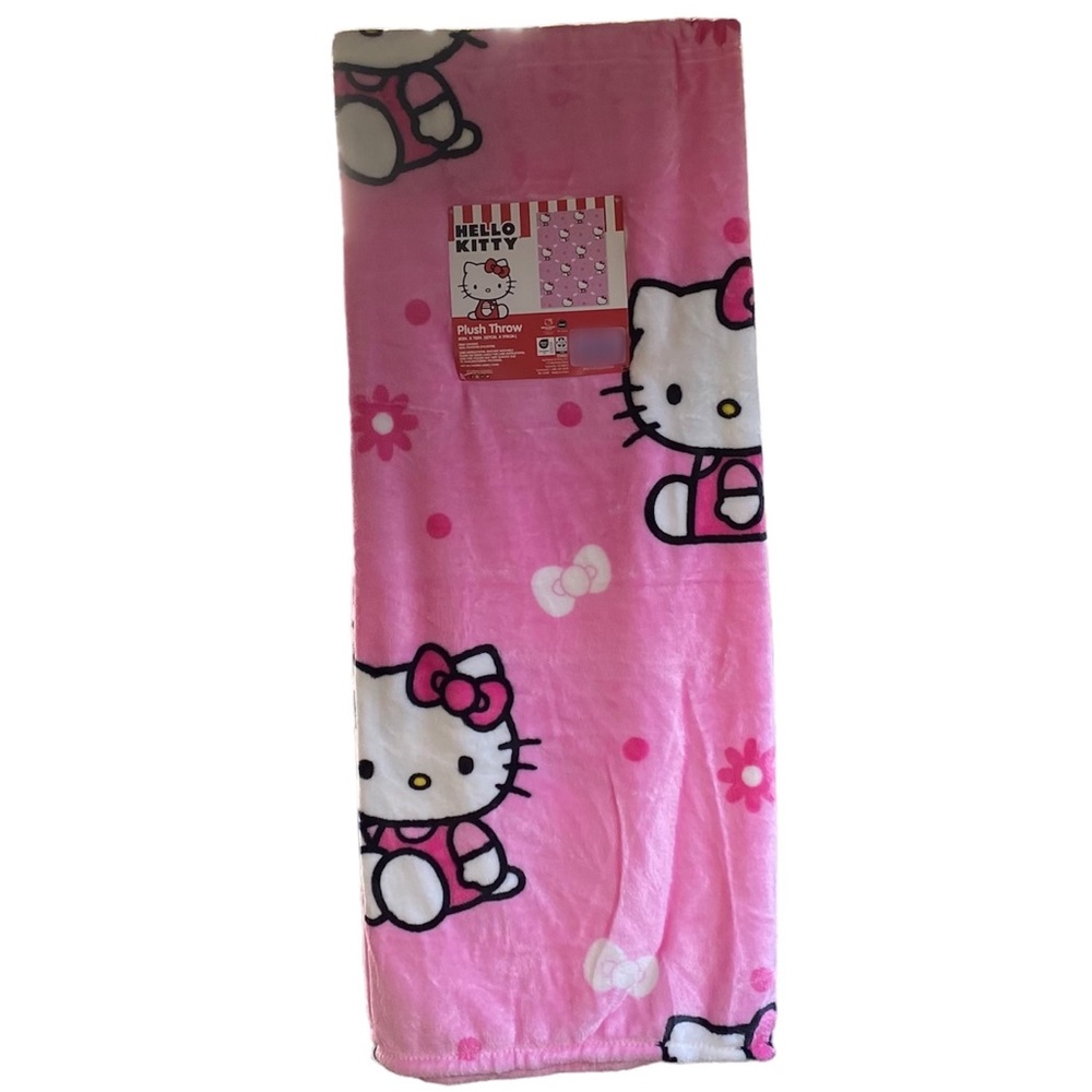 Pink Hello Kitty Blanket — Plush Throw — 50” x 70” size 🎀